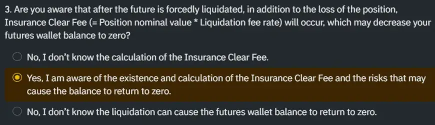 Binance Futures Quiz Answer 3